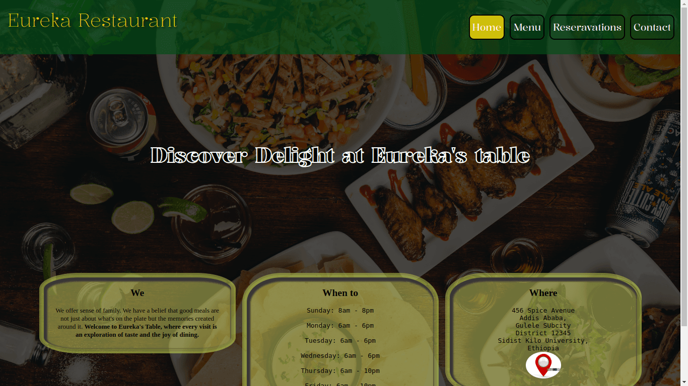 Restaurant Page