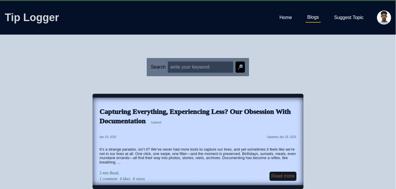 Blog application
