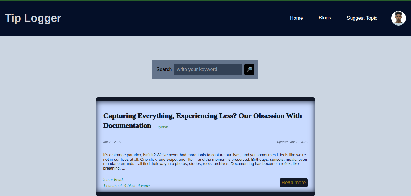 Blog application